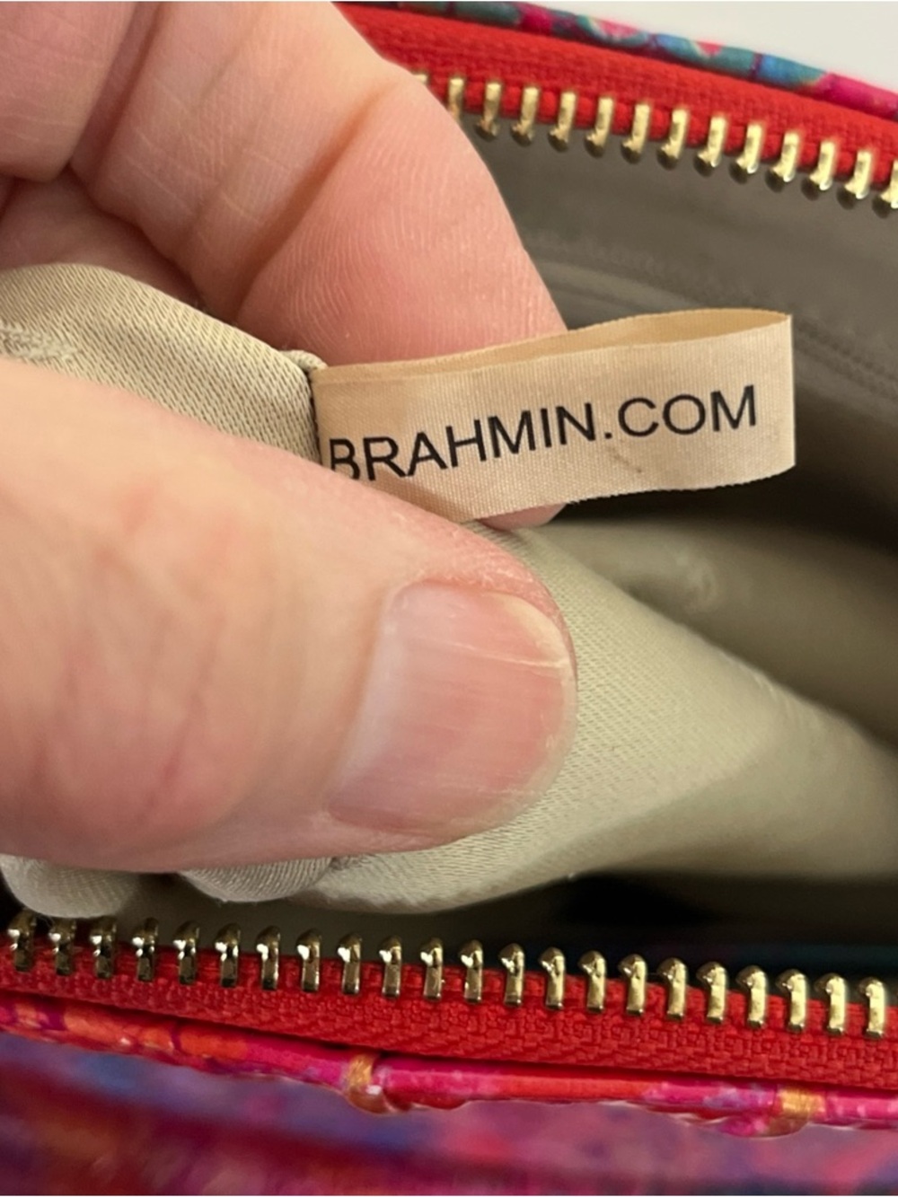 Brahmin Rainbow Fish Melbourne Duxbury Satchel Leather Pink Charm Coastal Preppy - Picture 10 of 14